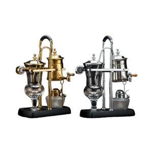 Royal Belge En Acier Inoxydable Espresso Aspirateur Siphon Cafetière Pot Portable Brasseur avec Verre Équilibrage Métal Matériel - Product Image 4
