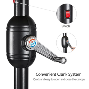 <span class=keywords><strong>Parasol</strong></span> électrique moderne à cadre en aluminium de 3m de rayons étanche automatique pour patio extérieur jardin villa restaurant hôtel parc - Product Image 2