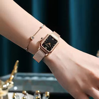 Montre analogique pour femme SPARKTIME, luxe, personnalisée, rétro, charme, mode, bracelet en acier inoxydable, alliage carré, étanche 3ATM, quartz MIYOTA