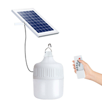 Bombilla Solar de Emergencia para Interiores y Exteriores, Resistente al Agua, con Control Remoto, Ideal para Camping y Jardín, Clasificación IP65