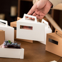 Boîte à gâteau triangulaire pour mousse et desserts coupés en tranches, emballage transparent, conteneur alimentaire épaissi