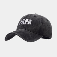 Chapeau de papa personnalisé en détresse lavé Chapeau de broderie de papa Casquette de baseball rétro Casquette à pression Fête des mères Fête des pères