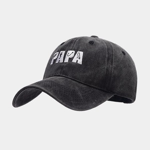 Chapeau de papa personnalisé en détresse lavé Chapeau de broderie de papa Casquette de baseball rétro Casquette à pression Fête des mères Fête des pères - Product Image 5