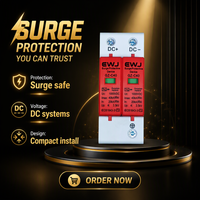 Parafoudre domestique basse tension SPD DC 500V 20KA~40KA, dispositif de protection T2 20KA SPD