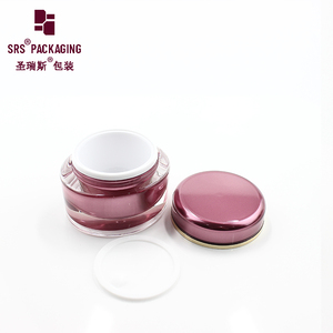 Envase de tarro de doble pared de color con revestimiento de frambuesa vacío, 30g y 50g, para crema de colágeno intensiva, para uso intensivo, a prueba de agua - Product Image 3