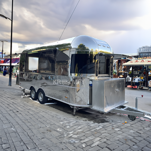 รถขายอาหารเคลื่อนที่ยอดนิยม รถตู้สแตนเลสสำหรับขายอาหารริมทาง รถพ่วงขายกาแฟ รถขายฮอทดอก ไอศกรีม - Product Image 5
