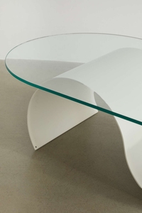 Mobili da soggiorno in stile semplice nordico tavolo centrale tavolino da caffè con Base a <span class=keywords><strong>S</strong></span> in vetro manomesso trasparente rettangolare moderno - Product Image 4