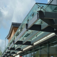 Prix des panneaux de verre feuilleté clair 55.2 sur mesure pour l'auvent de la porte d'entrée