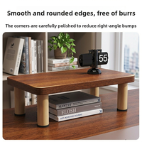Support de moniteur d'ordinateur de bureau en bambou personnalisé, support de moniteur en bois massif, étagère de bureau pour ordinateur portable, organisateur de bureau