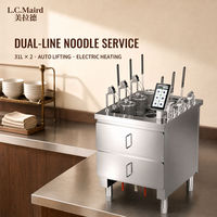 Cuiseur à pâtes intelligent à six fonctions en acier inoxydable avec écran tactile, machine de cuisson commerciale