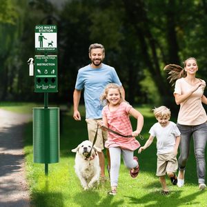 Estación de eliminación de residuos de perros de Metal de alta calidad con dispensador de bolsas, 50 Uds., revestimientos de latas, 800 Uds., bolsas incluidas, accesorios de jardín - Product Image 6