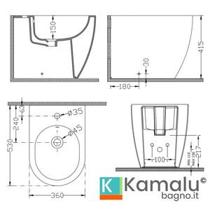 Set da bagno da parete senza bemolle Nelu-T Kamalu - Product Image 5