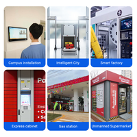 Kiosque Android à écran tactile mural de 13,3 pouces avec lecteur de code QR, lecteur de carte NFC, lecteur d'empreintes digitales, caméra pour poste de travail MES