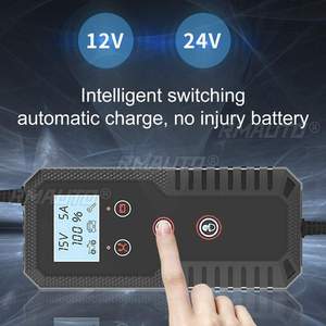 Chargeur de batterie intelligent 12V/24V 10A pour voiture et moto, réparation automatique de la batterie, charge intelligente, affichage numérique LCD - Product Image 4