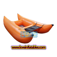 Bateau cataraft gonflable Bateau catamaran pour chats en eaux vives Bateau tonnerre jaune