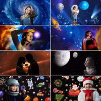 Projecteur d'étoiles LED moderne en ABS avec lentille HD, veilleuse, aide au sommeil, lecteur de musique à bruit blanc, lumière ciel étoilé pour hôtel, intensité réglable, télécommande, Avril