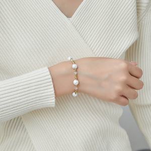 Pulsera Minimalista de Perlas Doradas para Mujer, Hecha a Mano, Elástica, con Perlas Pequeñas, Accesorio de Moda, Regalos para Bodas y Fiestas - Product Image 2
