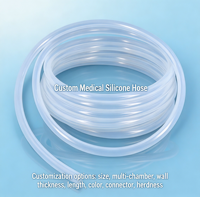 Tuyau en silicone de qualité médicale personnalisé |   ISO13485, Production Aseptique, Taille/Longueur/Connecteur Multi-Lumens Personnalisés pour Dispositifs Médicaux