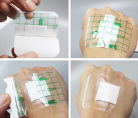 Pansement stérile pour canule IV médicale OEM, pansement transparent imperméable auto-adhésif en film PU pour canule IV