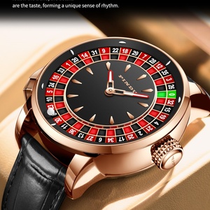 Montre pour homme de la série Player Gambling, design sportif, entièrement automatique, mécanique, thème jeu de roulette européenne et poker, idéale pour les soirées - Product Image 5