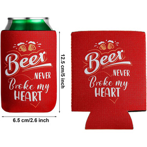 Refroidisseur de canettes portable personnalisé en néoprène, porte-bouteille de bière, refroidisseur de canettes personnalisé par sublimation avec logo - Product Image 3