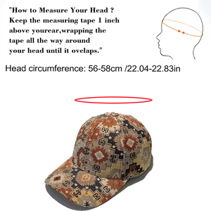Casquette de baseball à large bord à imprimé géométrique aztèque bohème et motif floral, idéale pour les voyages et la photographie, style Dad Hat - Product Image 2