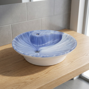 Lavabo de salle de bain de luxe pour hôtel, à poser sur table, en céramique, granit, porcelaine, design artistique, pour lavage des mains, usage hospitalier - Product Image 5