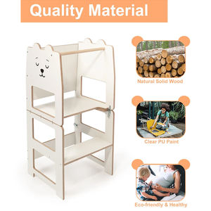 <span class=keywords><strong>Tour</strong></span> d'apprentissage Montessori en <span class=keywords><strong>bois</strong></span> Beiaisen, aide de cuisine pour bébé, marchepied, <span class=keywords><strong>tour</strong></span> de cuisine pliable pour enfants, assistant - Product Image 3