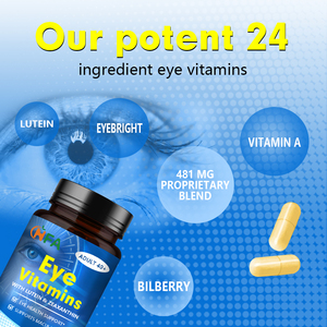 Cápsulas de protección ocular de etiquetas privadas Compatible con la salud macular y de la retina Cápsulas de vitaminas para los ojos Ingredientes 10 en 1 60 cápsulas - Product Image 3