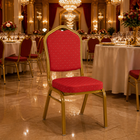 Chaises de salle à manger d'hôtel pas chères, empilables, avec coussins en tissu, design moderne pour mariages et banquets, utilisation intérieure/extérieure