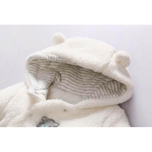 ODM Winter Baby <span class=keywords><strong>pagliaccetto</strong></span> Design 100% cotone spessito con piedi lana di agnello imbottita in tinta unita abbigliamento per bambini per il commercio estero - Product Image 5
