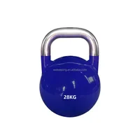 Musculation haltérophilie kettlebells couleur acier compétition bouilloire cloches réglable pas cher fonte Kettlebell