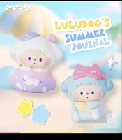 QDF Mini Toys Lulu Dog Beans Luludog's Summer Journal Series Minis Blind Box Figurines Animate Collection Jouet Décoration Maison