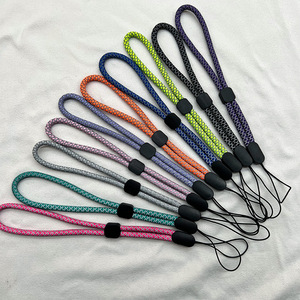 Reflective Adjustable Phone Lanyard, Wrist Strap for USB Drive and ID Card, Universal Nylon Two-Tone Woven Short Phone Strap