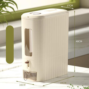 Cubo de arroz sellado a prueba de humedad para el hogar, contenedor y almacenamiento de alimentos, prensa, dispensador de arroz - Product Image 6