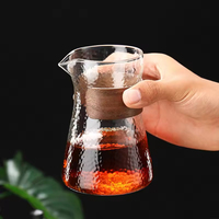Carafe à café classique en verre borosilicate avec couvercle, style japonais, pour infusion manuelle, pot de partage à poignée suspendue, ensemble écologique