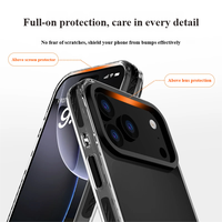 Coque de téléphone rigide en acrylique anti-jaunissement avec pare-chocs souple en TPU, protection antichoc contre les chutes pour iPhone 15 16 17 18 Pro Max