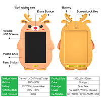 Tablette d'écriture LCD bonhomme de neige cerf rouge personnalisé OEM planche à dessin numérique pour enfants cadeaux de noël