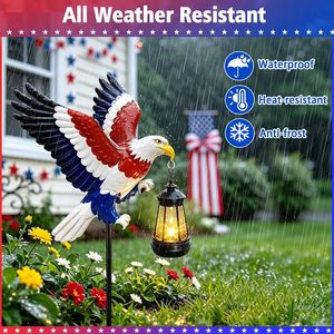Lámpara Solar Decorativa para Jardín con Diseño de Águila Americana, Resistente al Agua, con Linterna LED y Estaca Metálica - Product Image 3