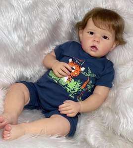 Muñeca <span class=keywords><strong>Reborn</strong></span> de silicona de estilo <span class=keywords><strong>vintage</strong></span> de 20 pulgadas con atuendo retro y extremidades articuladas para regalo de posabilidad para niñas - Product Image 4