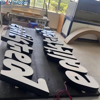 SKYSEEN Enseignes Lumineuses Personnalisées Lettres 3D Sans Cadre LED Acrylique Frontlit Enseignes Lumineuses pour Publicité Commerciale et Logos