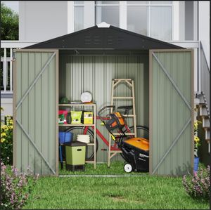 <span class=keywords><strong>Abri</strong></span> <span class=keywords><strong>de</strong></span> stockage extérieur en PVC avec cadre en acier galvanisé facile à assembler Petit outil <span class=keywords><strong>de</strong></span> <span class=keywords><strong>jardin</strong></span> en <span class=keywords><strong>bois</strong></span> résistant à la pourriture Maison <span class=keywords><strong>Abri</strong></span> Patio Vente - Product Image 2