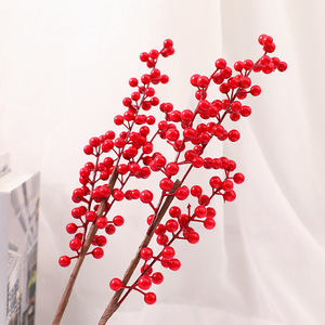 Los más vendidos, decoración navideña, decoración para fiesta de boda, selecciones de bayas, bayas rojas de plástico artificiales - Product Image 4