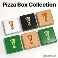 Boîte à pizza carrée personnalisée en gros, impression personnalisée, qualité alimentaire, emballage UV, 12, 16, 18 pouces, taille personnalisée pour restaurant de pizzas