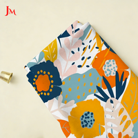 Tissu popeline en coton pur léger avec motif floral numérique pour chemise de fille/garçon