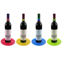 Porte-bouteille de vin en silicone, sac de transport pour bouteille d'eau, sous-verre avec panier en maille pour les voyages et les pique-niques