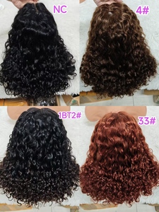 Letsfly Promotion $81 Glueless <b>Wigs</b> Roma Curly 14inch 5x5 <b>Lace</b> Closure 100% Human Hair 250% Density 10A Wholesale Factory 240g - Product Image 2