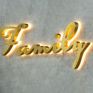 Ezd Tùy Chỉnh Laser Cắt Kim Loại 3D Backlit Ánh Sáng Vàng Sáng Salon Cửa Hàng Trong Nhà Quảng Cáo Biểu Tượng Hiển Thị Kinh Doanh Dấu Hiệu - Product Image 6