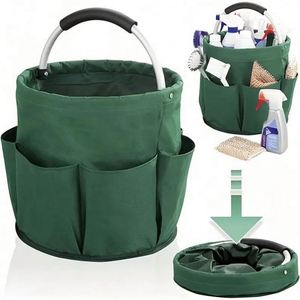 Multi-Pocket Oxford <b>Canvas</b> Storage Bag Foldable with Handle Picnic Large Capacity Multifunction Toolkit for Garden Tools - Product Image 4