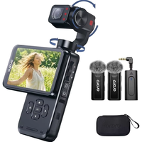 Gimbal Kamera Saku M5 dengan Mikrofon, Pelacakan Wajah, Video 4K, Sensor CMOS, MicroSD, Sudut Lebar 120